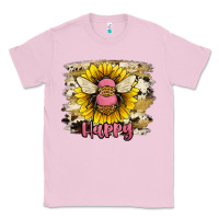 Bubblegum Pink bee happy Classic Tee - JahusDesignShop