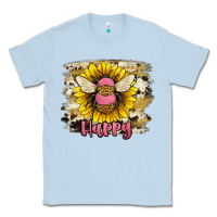 Dusty Blue bee happy Classic Tee - JahusDesignShop