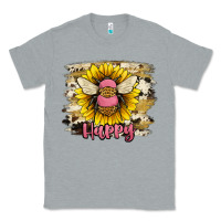 Heather Grey bee happy Classic Tee - JahusDesignShop