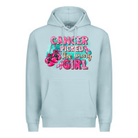 Blue Mist Cancer picked the wrong girl Breast Cancer Premium Hoodie - FaDigitalArtStudio
