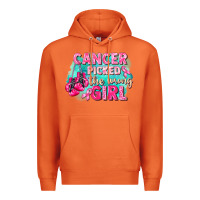 Carrot Cancer picked the wrong girl Breast Cancer Premium Hoodie - FaDigitalArtStudio
