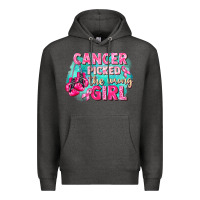 Charcoal Heather Cancer picked the wrong girl Breast Cancer Premium Hoodie - FaDigitalArtStudio