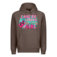 Coffee Cancer picked the wrong girl Breast Cancer Premium Hoodie - FaDigitalArtStudio