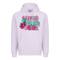 Lilac Cancer picked the wrong girl Breast Cancer Premium Hoodie - FaDigitalArtStudio