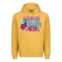 Mustard Cancer picked the wrong girl Breast Cancer Premium Hoodie - FaDigitalArtStudio