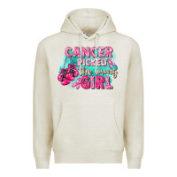 Oatmeal Heather Cancer picked the wrong girl Breast Cancer Premium Hoodie - FaDigitalArtStudio