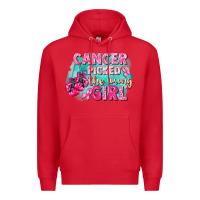 Red Cancer picked the wrong girl Breast Cancer Premium Hoodie - FaDigitalArtStudio