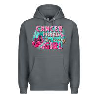 Rock Cancer picked the wrong girl Breast Cancer Premium Hoodie - FaDigitalArtStudio