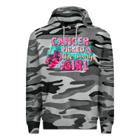 Slate Camo Cancer picked the wrong girl Breast Cancer Premium Hoodie - FaDigitalArtStudio