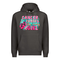 Smoke Cancer picked the wrong girl Breast Cancer Premium Hoodie - FaDigitalArtStudio