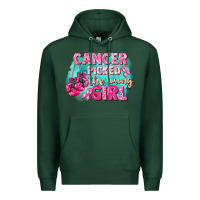 Sports Green Cancer picked the wrong girl Breast Cancer Premium Hoodie - FaDigitalArtStudio