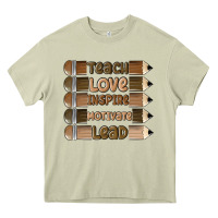 Mossy teach love inspire Heavy Core Tee - MaliasSmallBusiness