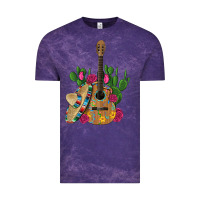 Cloud Purple ,mexican sombrero guitar rose cactus Vintage Tee - Artiststas