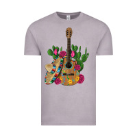 Vintage Zinc ,mexican sombrero guitar rose cactus Vintage Tee - Artiststas