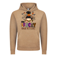 Vintage Coffee one spooky hair stylist Vintage Hoodie - BarkalooDesign