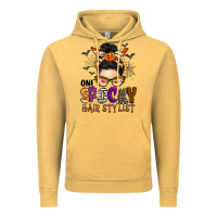 Vintage Mustard one spooky hair stylist Vintage Hoodie - BarkalooDesign