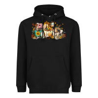 Black Cows and coffee Heavyweight Hoodie - FaDigitalArtStudio