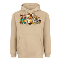 Mushroom Cows and coffee Heavyweight Hoodie - FaDigitalArtStudio