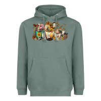 Sage Cows and coffee Heavyweight Hoodie - FaDigitalArtStudio