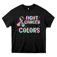 Black fight cancer in all colors Heavy Core Tee - MaliasSmallBusiness