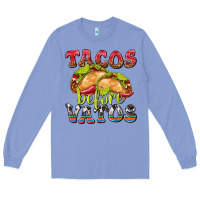 Colony Blue Tacos Before Vatos Long Sleeve Tee - texasbilliewilder