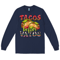 Navy Tacos Before Vatos Long Sleeve Tee - texasbilliewilder