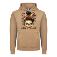 Vintage Coffee Hair stylist messy bun Vintage Hoodie - BarkalooDesign