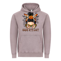 Vintage Zinc Hair stylist messy bun Vintage Hoodie - BarkalooDesign