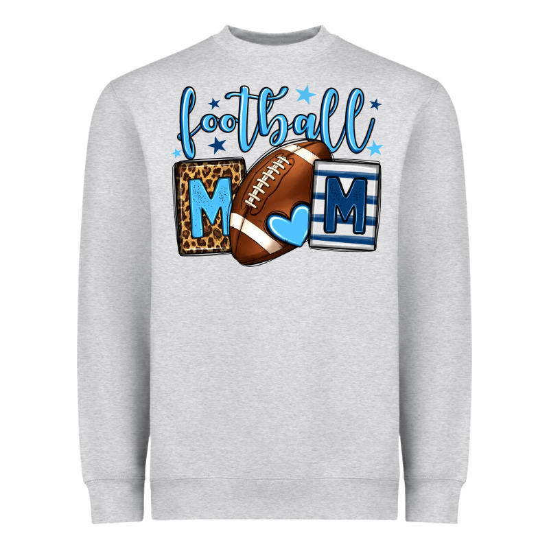 Football Mom Blue Team Color Heavyweight Sweatshirt by HowdyJamesFarm | Teevron