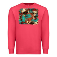Cardinal aztec turquoise glitter cowhide  tooled leather ba Premium Sweatshirt - FaDigitalArtStudio
