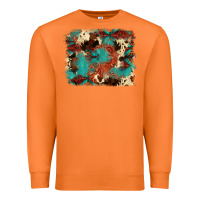 Carrot aztec turquoise glitter cowhide  tooled leather ba Premium Sweatshirt - FaDigitalArtStudio