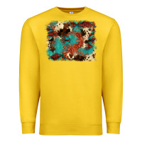 Lemon aztec turquoise glitter cowhide  tooled leather ba Premium Sweatshirt - FaDigitalArtStudio