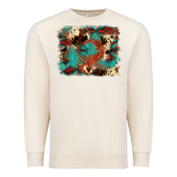 Sandshell aztec turquoise glitter cowhide  tooled leather ba Premium Sweatshirt - FaDigitalArtStudio