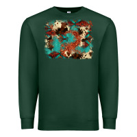 Sports Green aztec turquoise glitter cowhide  tooled leather ba Premium Sweatshirt - FaDigitalArtStudio