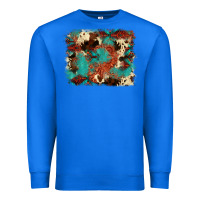 True Royal aztec turquoise glitter cowhide  tooled leather ba Premium Sweatshirt - FaDigitalArtStudio