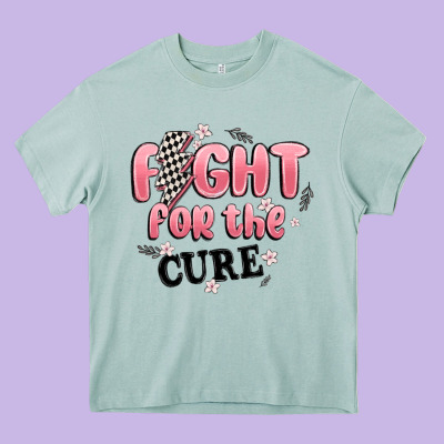 Fight For The Cure Heavy Core Tee Designed By Maliassmallbusiness