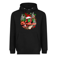 Black Merry christmas Heavyweight Hoodie - FaDigitalArtStudio