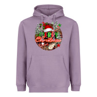 Lavender Merry christmas Heavyweight Hoodie - FaDigitalArtStudio