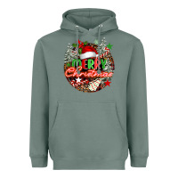 Sage Merry christmas Heavyweight Hoodie - FaDigitalArtStudio