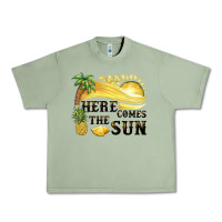 Oil Green here comes the sun Urban Heavy Tee - BarkalooDesign