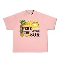 Salmon here comes the sun Urban Heavy Tee - BarkalooDesign