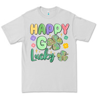 Dove Grey happy go lucky Premium Tee - MaliasSmallBusiness