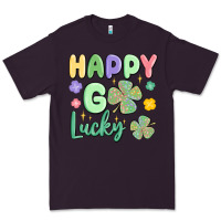 Plum happy go lucky Premium Tee - MaliasSmallBusiness
