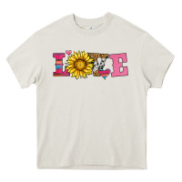 Love Sunflower Valentines Day Heavy Core Tee | Teevron