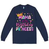 Navy mama of the birthday princess Long Sleeve Tee - NancyCooperArtShop