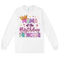 White mama of the birthday princess Long Sleeve Tee - NancyCooperArtShop