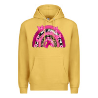 Antique Gold Breast Cancer rainbow Premium Hoodie - FaDigitalArtStudio