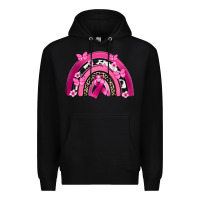 Black Breast Cancer rainbow Premium Hoodie - FaDigitalArtStudio