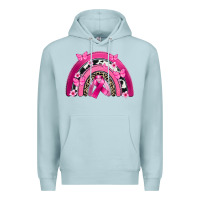 Blue Mist Breast Cancer rainbow Premium Hoodie - FaDigitalArtStudio