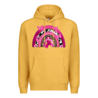 Mustard Breast Cancer rainbow Premium Hoodie - FaDigitalArtStudio